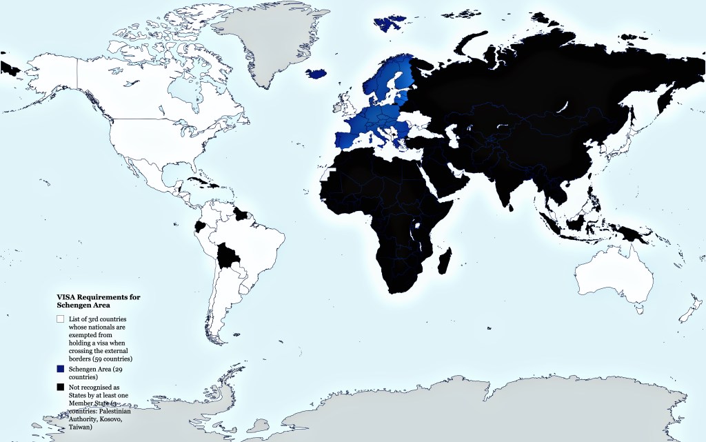 Mapping EUrope's regime of visas